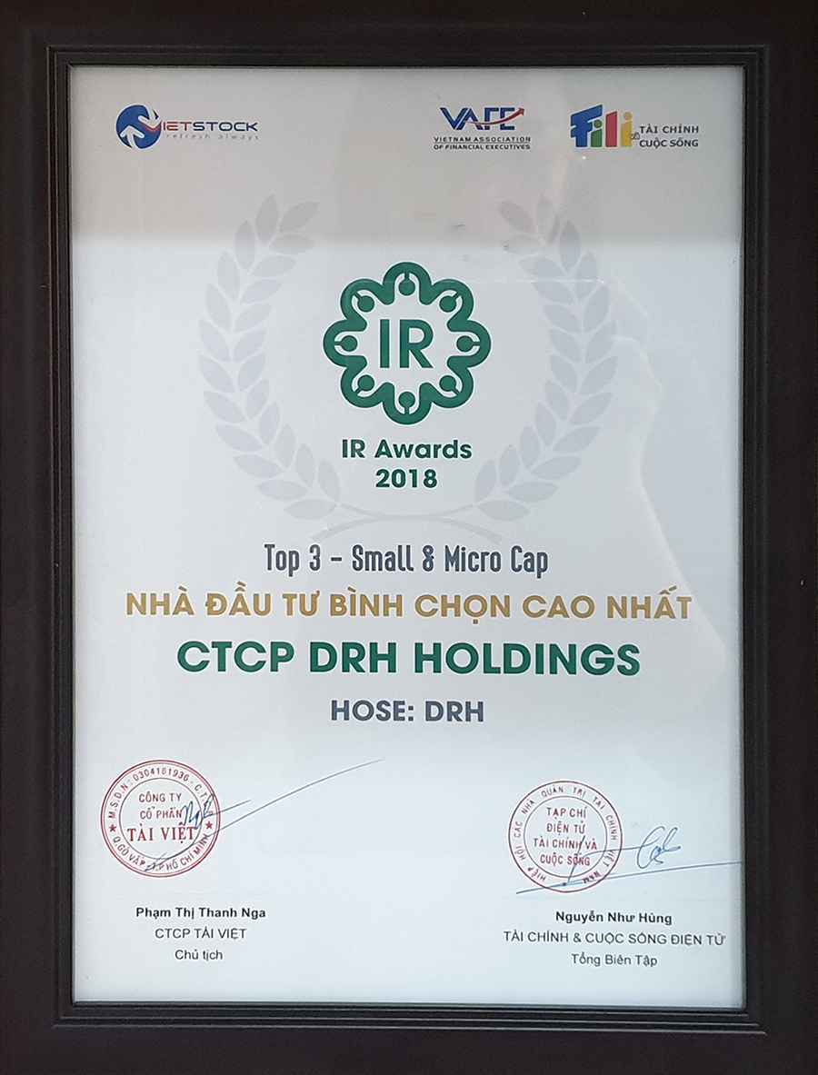 IR AWARD 2018 top 3 - small & micro cap